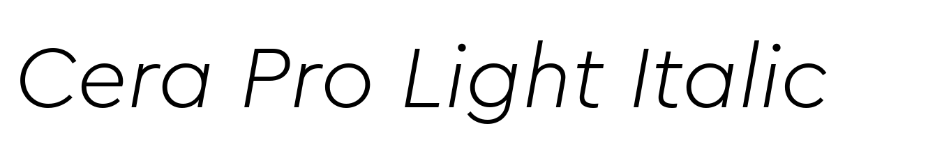Cera Pro Light Italic